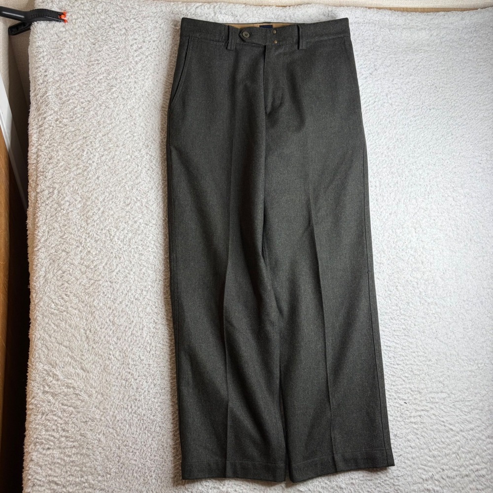 Gap Mens Wool Blend Trousers Charcoal Gray Straight Leg Pants 31x30 (32x30)
